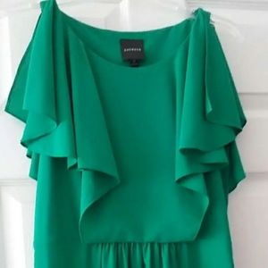 CHEQUER Beautiful Green Cocktail Dress